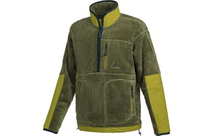 Adidas Adidas Sweatshirts Men's Green Stand Collar Moderate Other
