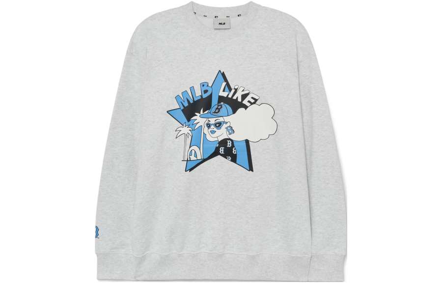 MLB MLB Boston Red Sox Sweatshirts Unisex Gray Crew Neck Moderate Regular