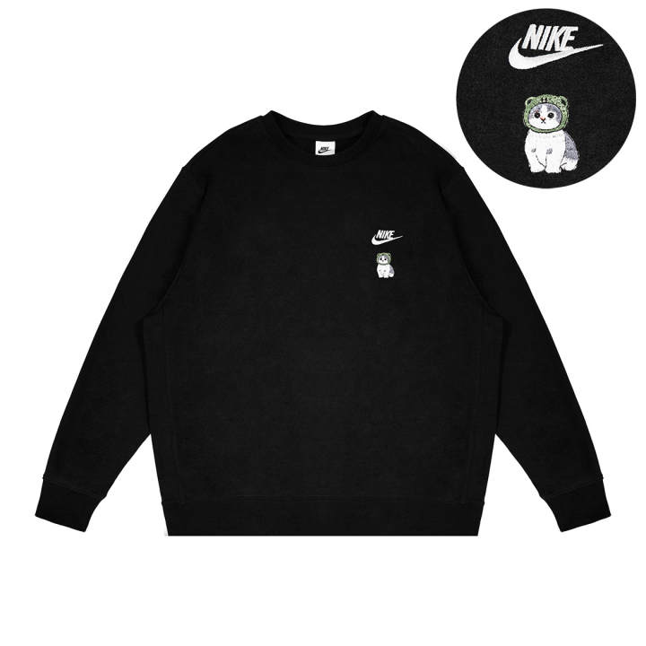 Nike Nike Sweatshirts Unisex Black Crew Neck Thickened Regular