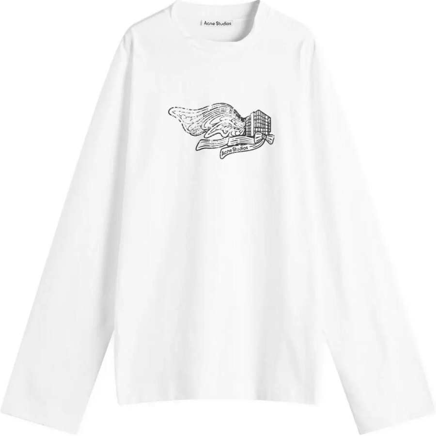 Acne Studios Acne Studios Logo Embroidered Long Sleeve T Shirt