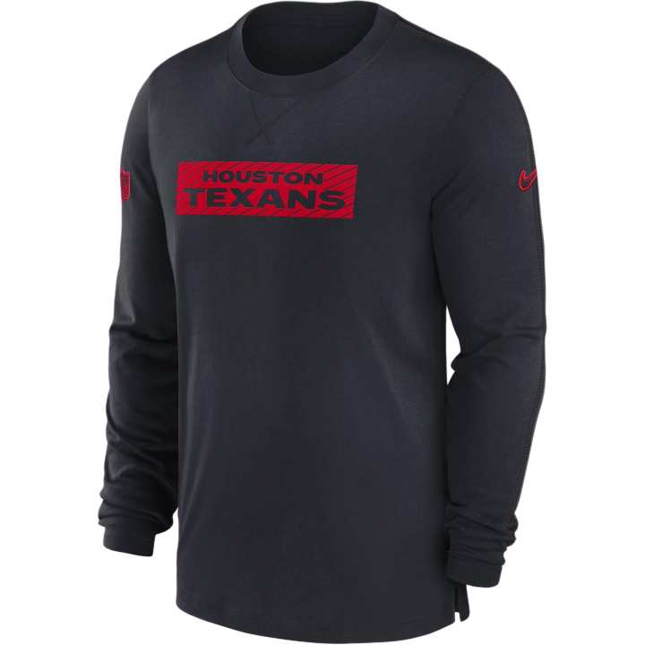 Nike Nike Houston Texans Sideline Player Team Issue Men's Nike Dri FIT Long Sleeve Top