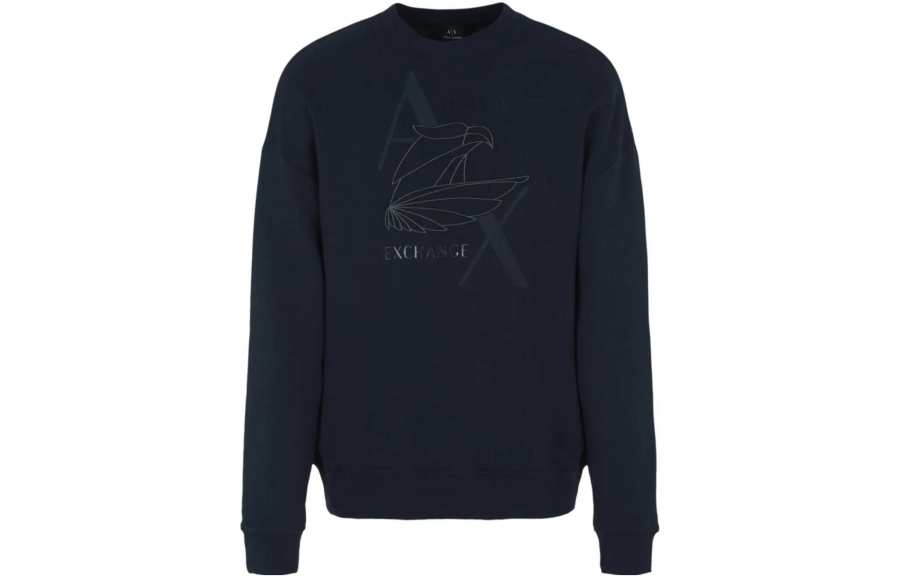 ARMANI EXCHANGE 【Best of: PromotionsPrevious Season】eagle-embroidered cotton sweatshirt