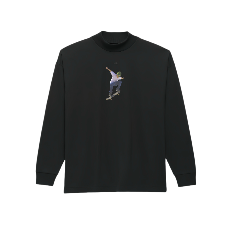 Adidas Adidas Chapter 03 Vintage American Crew Neck Long Sleeved T Shirt Unisex Black