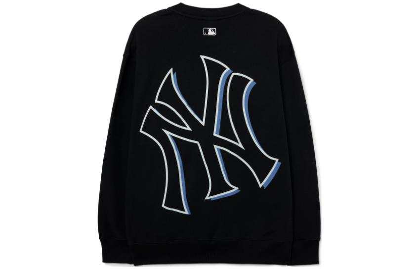 MLB New York Yankees Sweatshirts Unisex Black Crew Neck Moderate Regular