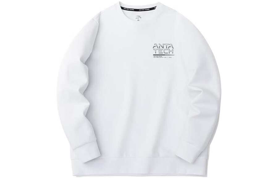 ANTA Variety Training Collection Sweatshirts Men's White Crew Neck Moderate Regular
