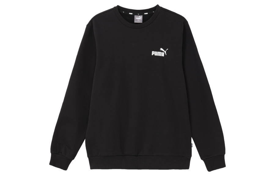 PUMA PUMA Sweatshirts Men's Black Crew Neck Moderate Regular