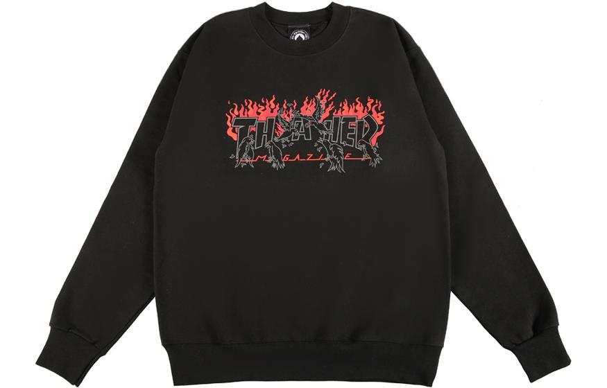 Thrasher Thrasher Sweatshirts Unisex Black Crew Neck Moderate Regular