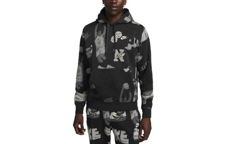 Nike Nike Sweatshirts Men's Black Hooded Moderate Regular