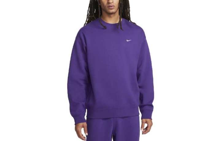 Nike Nike Sweatshirts Men's Field Purple Crew Neck Moderate Regular