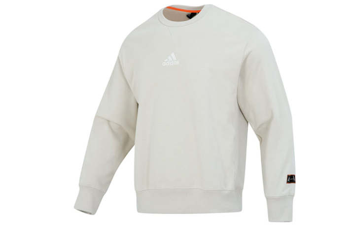 Adidas Adidas Sweatshirts Men's Ecru Crew Neck Moderate Regular