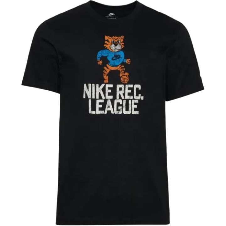 Nike Nike T Shirts Men's Black Crew Neck Moderate Straight Fit