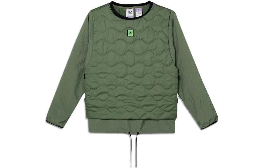 Adidas Originals Sweatshirts Men's Green Crew Neck Moderate Regular