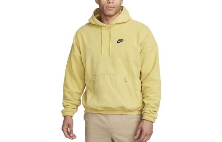 Nike Nike Sweatshirts Men's Yellow Hooded Moderate Regular
