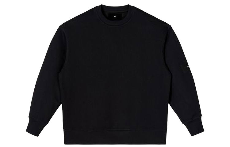Y-3 logo print crew neck sweatshirt