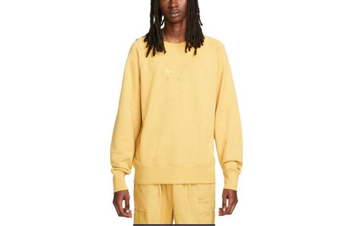 Nike Nike Sweatshirts Men's Ginger Yellow Crew Neck Moderate Regular