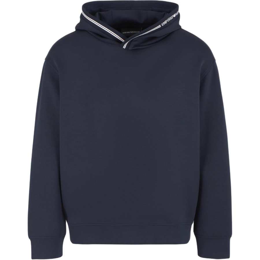 EMPORIO ARMANI Logo Jacquard Long Sleeved Hoodie