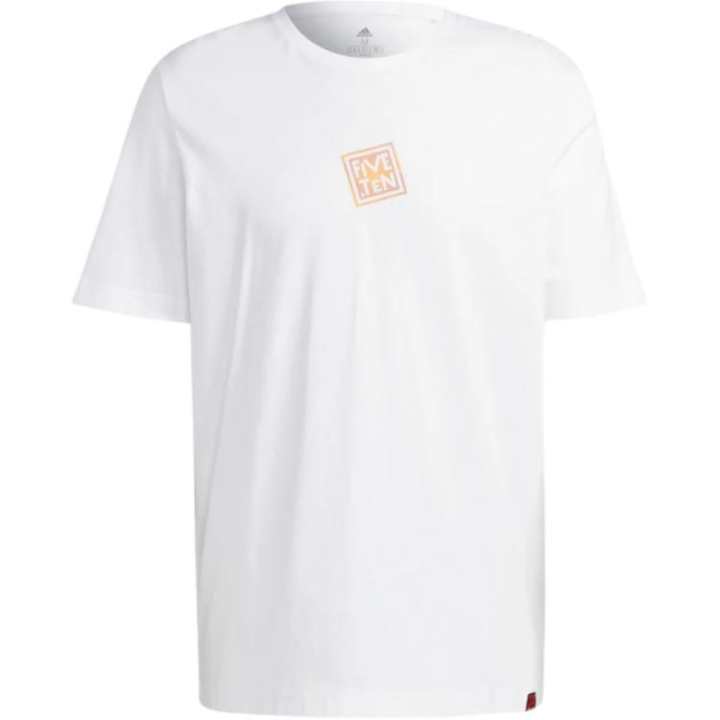 Adidas Adidas T Shirts Men's White Crew Neck Moderate Straight Fit