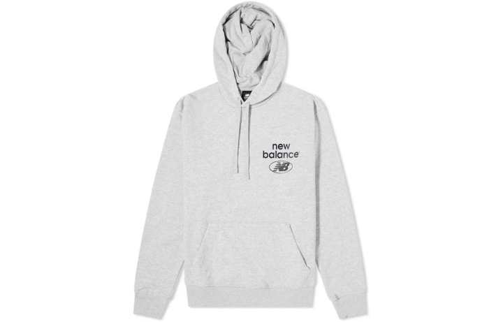 New Balance New Balance Essentials Sweatshirts Men's Light Gray Hooded Moderate Regular