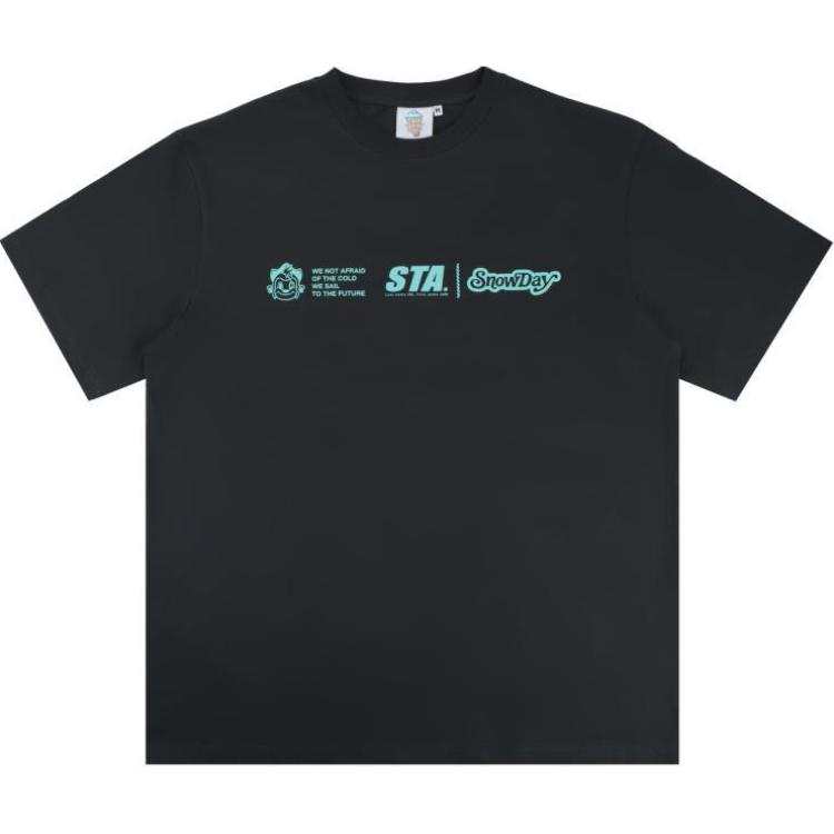 Snowday x STA T Shirt Unisex Black Green Logo