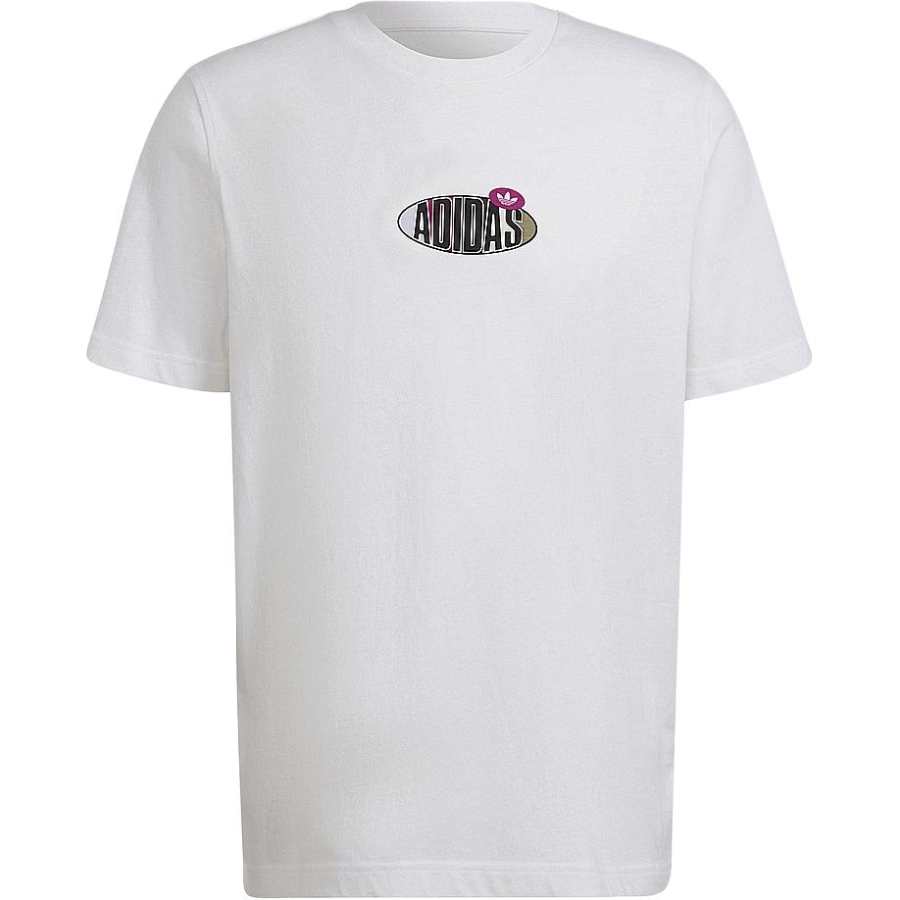 Adidas Adidas T Shirts Men's White Crew Neck Moderate