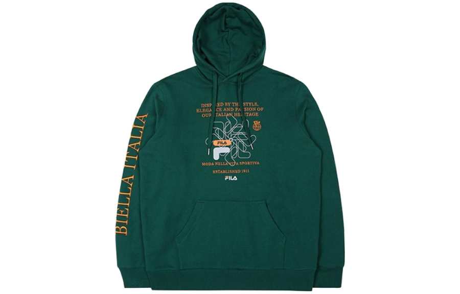 FILA Sweatshirts Men's Green Hooded Moderate Regular