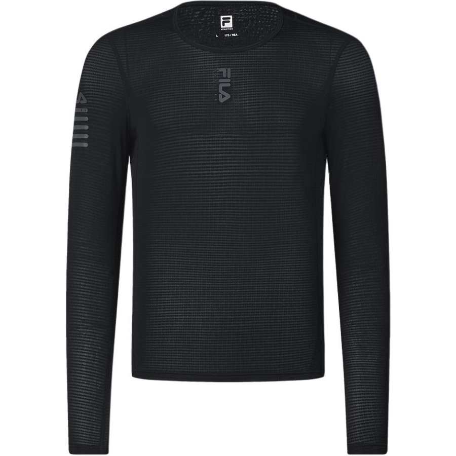 FILA T Shirts Men's Black Crew Neck Moderate Straight Fit