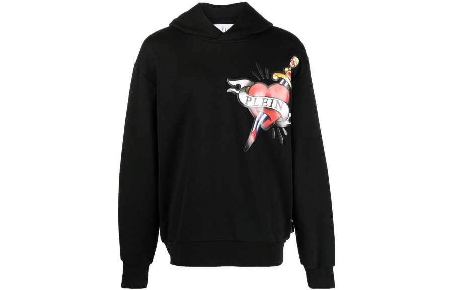 PHILIPP PLEIN 【Previous Season】heart & dagger-print hoodie