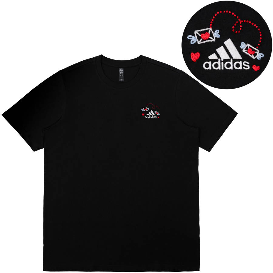 Adidas Adidas T Shirts Unisex Black Crew Neck Moderate Straight Fit