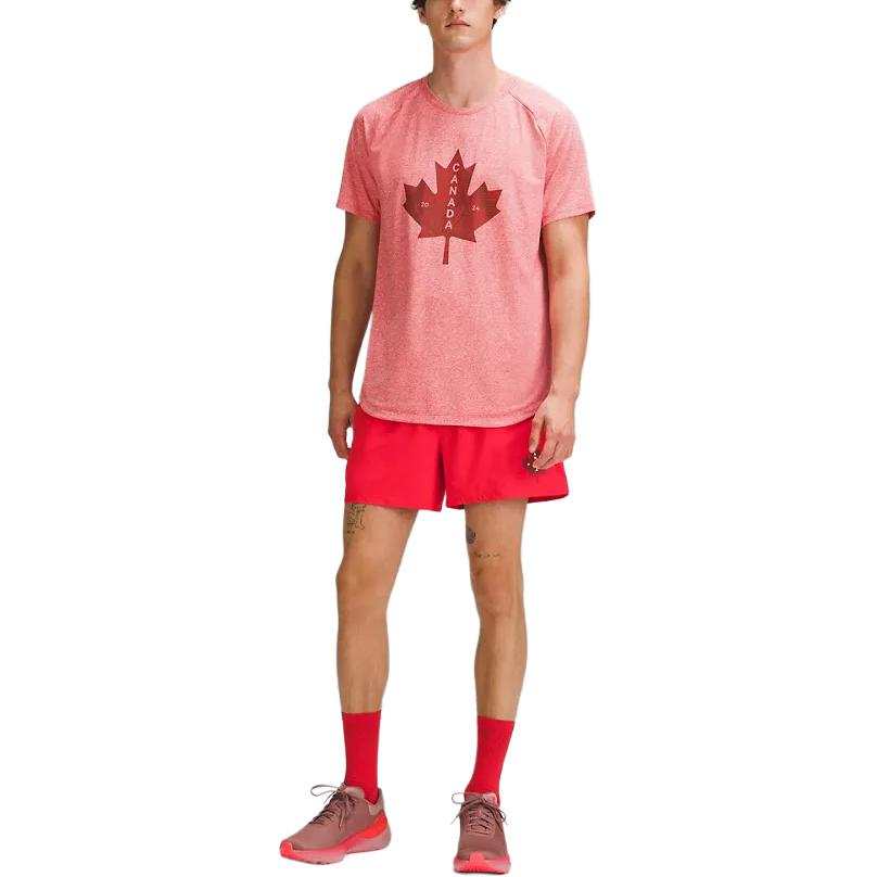 Lululemon Team Canada COC T Shirt Men's Mixed Color Bright Red