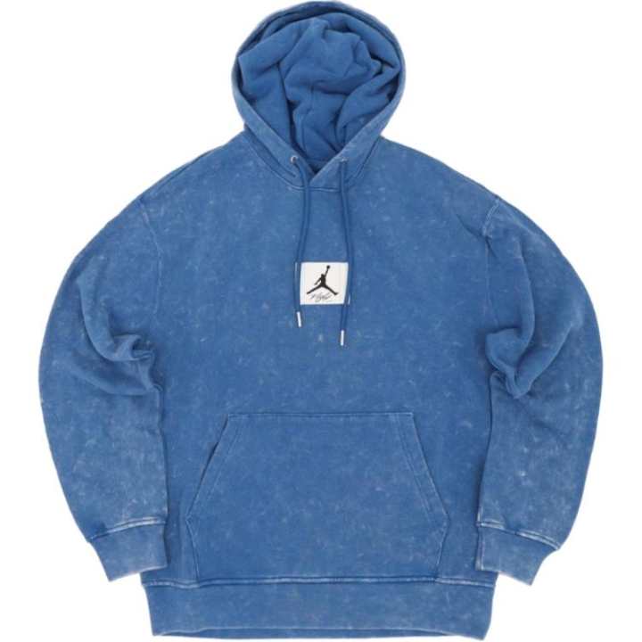 Jordan Jordan Men's Logo Knit Pullover Hooded Sweatshirt Blue
