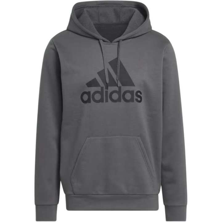 Adidas Adidas Fleece Hooded Sweatshirt Men's Gray Six