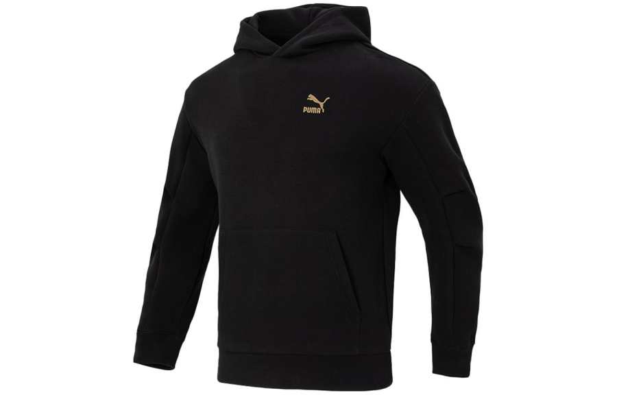 PUMA Sweatshirts Unisex Black Hooded Moderate Regular