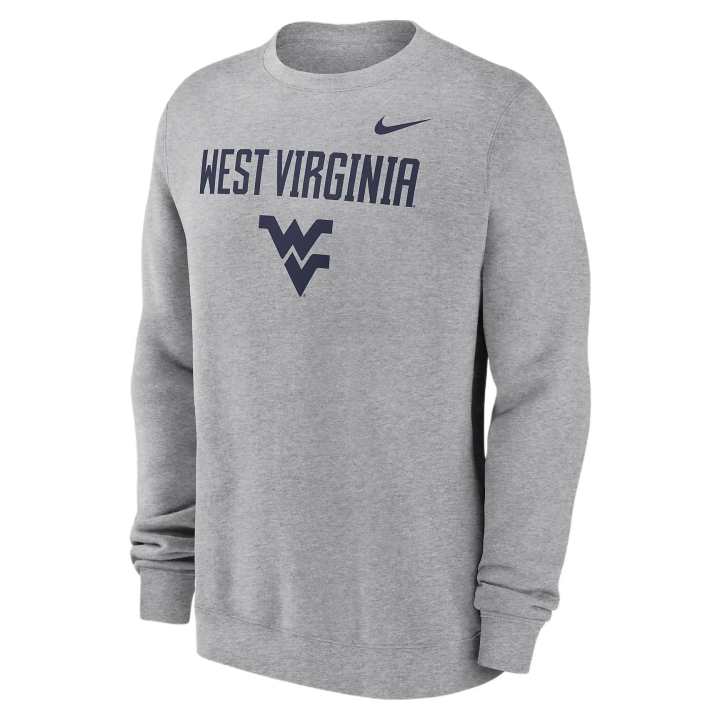 Nike Nike West Virginia Mountaineers Primetime Primary Stack Men's Nike College Pullover Crew