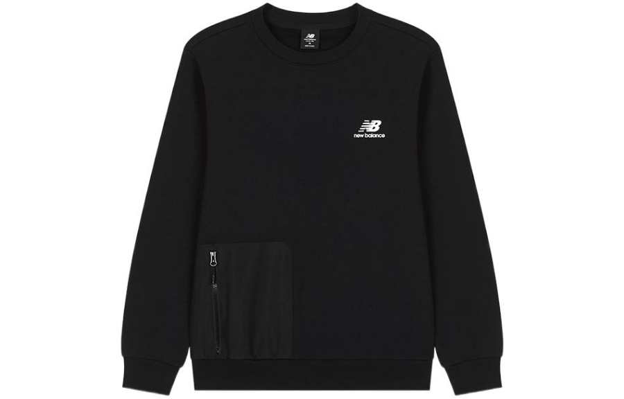 New Balance New Balance Casual Sports Sweatshirts Men's Black Crew Neck Moderate
