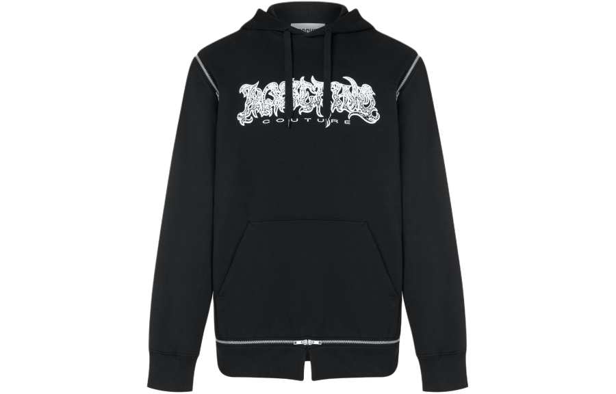MOSCHINO New Wave Logo Organic Cotton Sweatshirt Men's Black