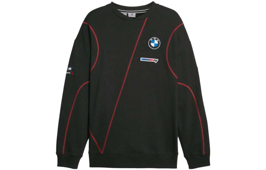PUMA X BMW M Motorsport Sweatshirts Unisex Black Crew Neck Moderate Other