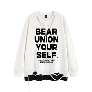 BEAR UNION T Shirts Unisex Crew Neck Moderate Mock Two Piece
