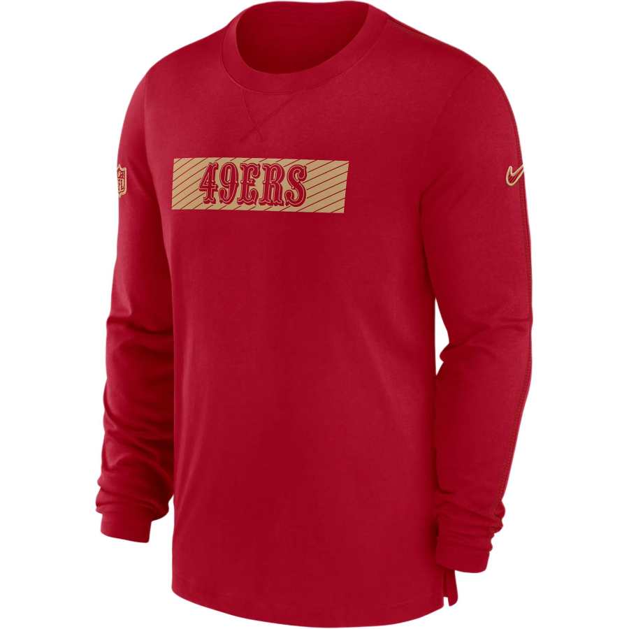 Nike Nike San Francisco 49ers Sideline Player Team Issue Men's Nike Dri FIT Long Sleeve Top