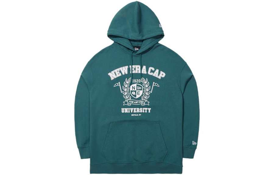 New Era Sweatshirts Unisex Green Hooded Non Detachable Moderate Regular