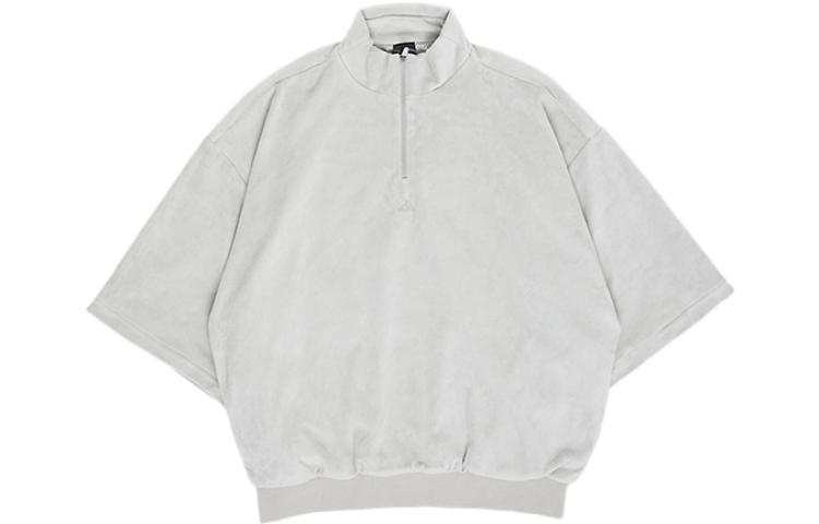 Adidas Originals Adidas Basketball Velour 1/2-Zip Sweatshirt Metal Grey