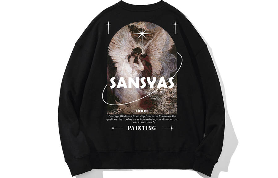 SANSYAS Sweatshirts Unisex Crew Neck Moderate Regular