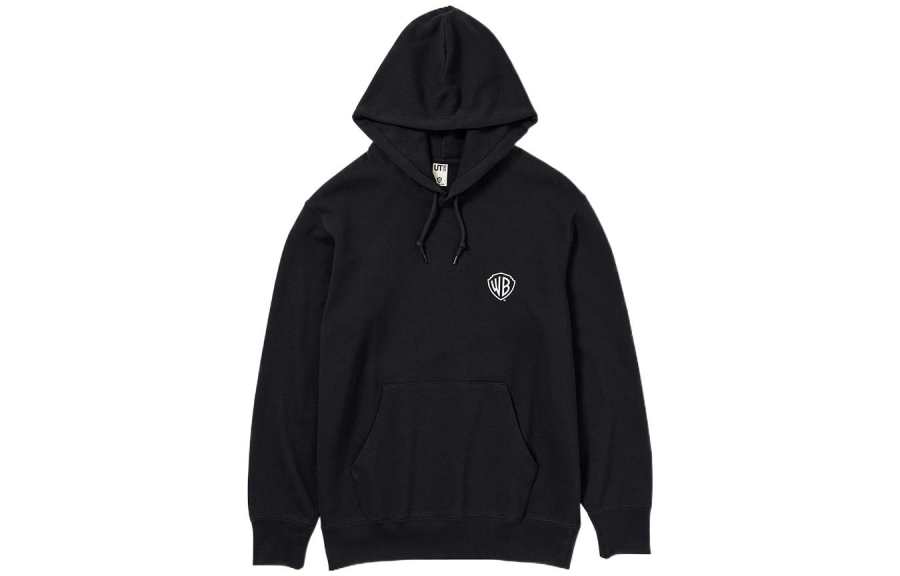UNIQLO Sweatshirts Men's Black Hooded Moderate Regular