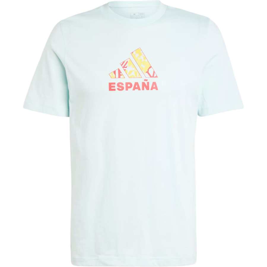 Adidas Adidas Spain T Shirts Men's Aura Mint Crew Neck Moderate Straight Fit