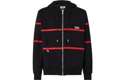 Gcds Low Logo Band Zip-Up Hoodie