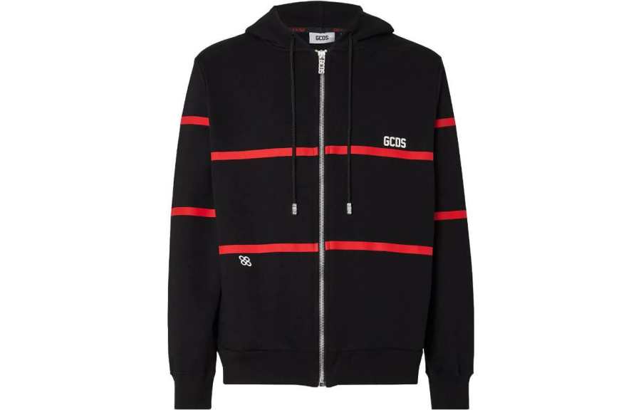 Gcds Low Logo Band Zip-Up Hoodie