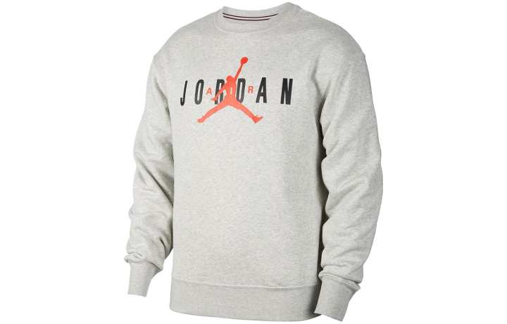 Jordan Jordan Air Sweatshirts Men's Gray Crew Neck Moderate Regular