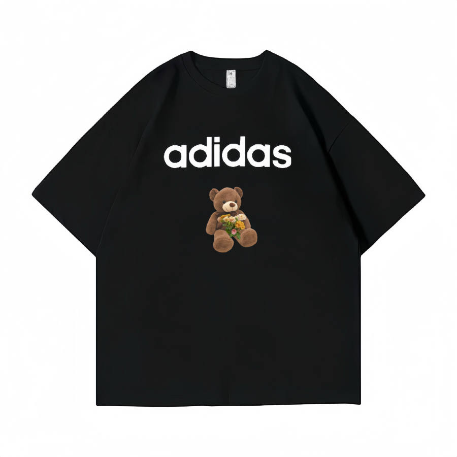 Adidas Adidas T Shirts Unisex Black Crew Neck Moderate Straight Fit
