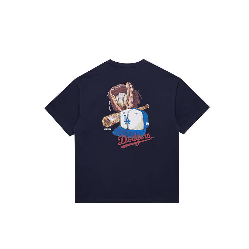 New Era T Shirt Couple, Trendy And Versatile Unisex Navy Blue