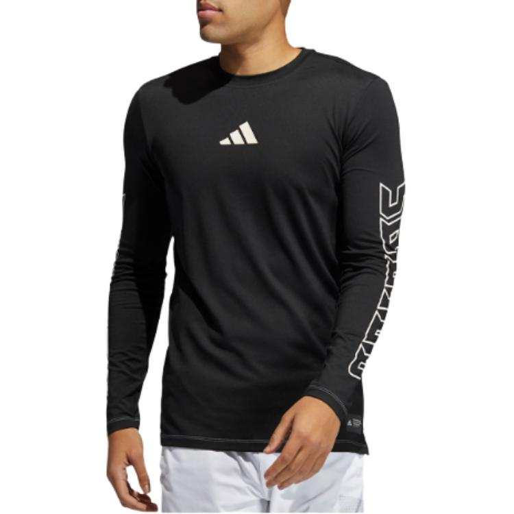 Adidas Adidas FB HYPE LS TEE T Shirt Men's Black