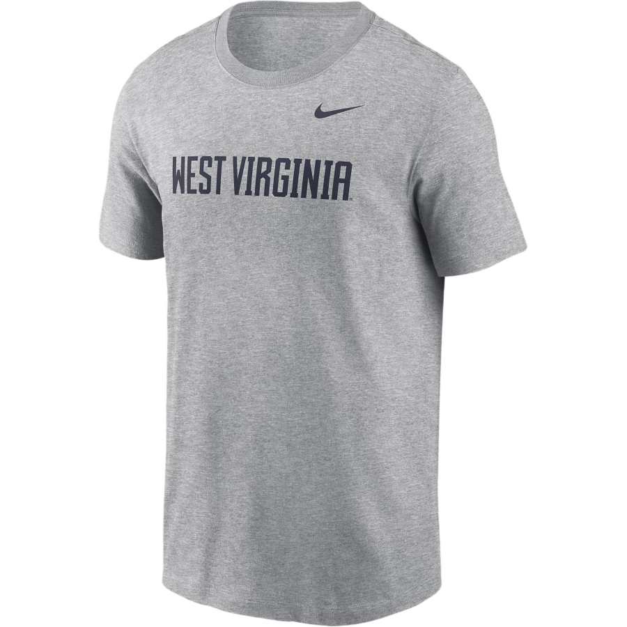 Nike Nike CollegeWest Virginia FW24 Mountaineers Primetime Wordmark T Shirt Men's Gray Heather